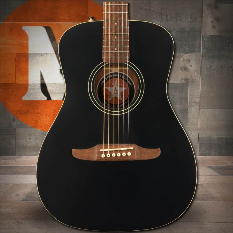 Fender Joe Strummer Campfire, Walnut Fingerboard - Matte Black image 1