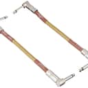 Fender Deluxe Series Angled / Angled TS Patch Cable - 6" 2010s - Tweed