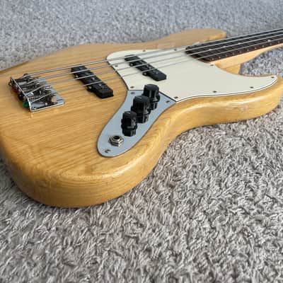 Fender FSR Jazz Bass 2004 MIM Special Edition Deluxe Natural Ash 4-String Guitar image 3