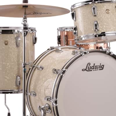 Ludwig Classic Maple FAB Vintage White Marine 3-piece Shell Pack 13/16/22 - NEW image 1