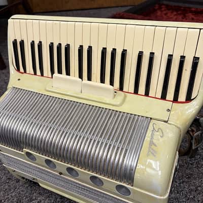 Scandalli small Piano Accordion, White image 5