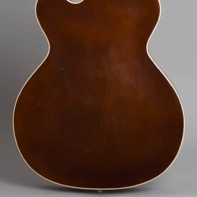 Guild  X-150 Arch Top Hollow Body Electric Guitar (1957), ser. #4462, original brown hard shell case. image 4