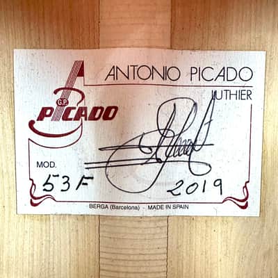 Antonio Picado – Model 53F Blanca Flamenco/Classical Guitar (2019, Spain) – Cypress Back & Sides image 3
