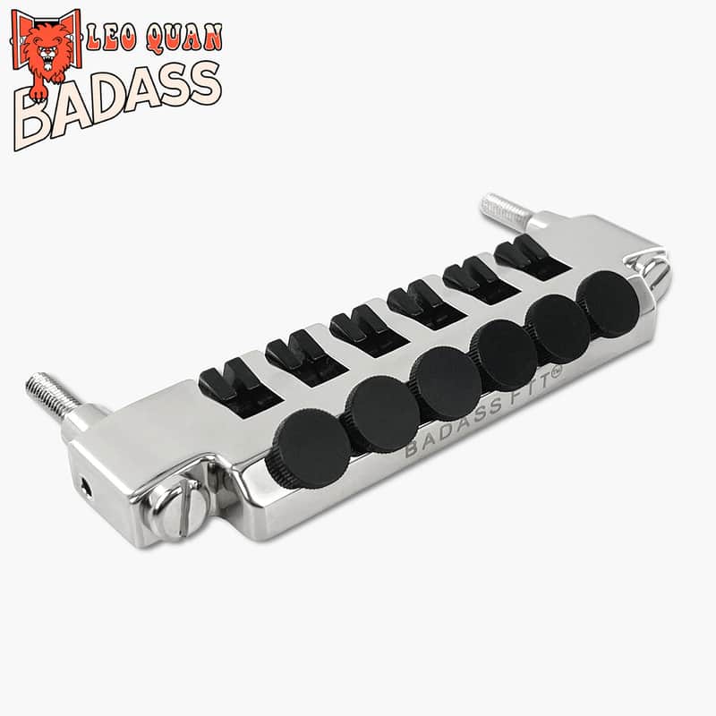 Badass Leo Quan Badass FTT Fine Tuner Tailpiece for Gibson Style Guitars - Chrome Finish - New
