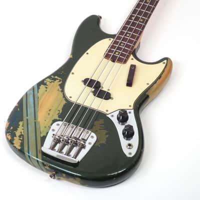 1970 Fender Mustang Bass - Competition Blue with Racing Stripe Road Warrior image 12