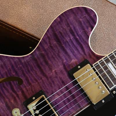 Minty! 2025 Gibson ES-335 Block Limited Edition Semi-Hollow Electric Guitar Figured Trans Purple + OHSC image 4