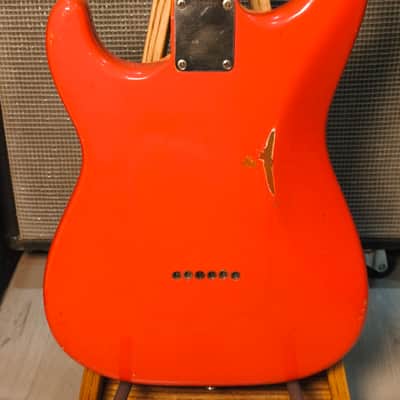 Fender Stratocaster 1964 Fiesta Red Refin Hardtail conversion 3kg image 20