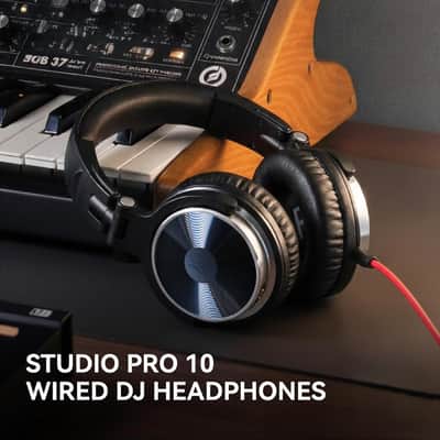 Wired Over-Ear Studio Headphones – Hi-Res 50mm Drivers with 3.5mm & 6.35mm Dual Jack for Recording, Mixing, DJ & Monitoring image 2