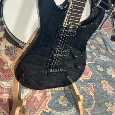 ESP LTD M-200FM Electric Guitar - See Thru Black image 5