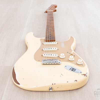 2020 Fender Custom Shop NAMM ‘17 Limited Edition 1956 Stratocaster Roasted Relic White w/ Case, CoA image 9