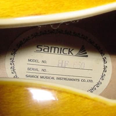 1996 Samick HF 650 Bluenote Artist Series Full Jazz Guitar w CASE image 6