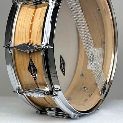 Craviotto 5x14" VIDEO Solid Maple Snare Drum - 2024 Gloss Maple w/ Mahogany Inlay image 10