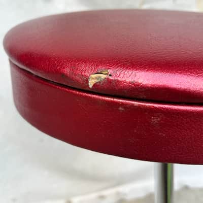 Ludwig No. 1025 Porto-Seat Drum Throne 1960's - Red - RARE image 8