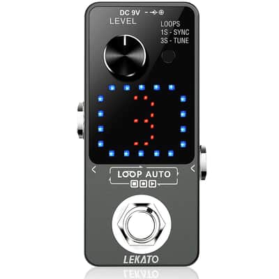 LEKATO Looper Pedal,Guitar Looper Pedal for Electric Guitar&Bass Loop Pedal with SYNC & Tuner Function Triple Effect Guitar Looper with LED Screen Unlimited Overdubs 3 Loops 18 Minutes Record Time image 9