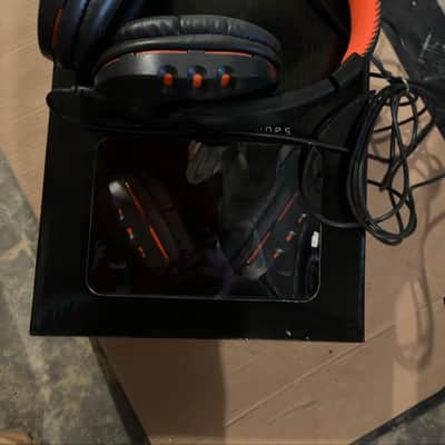 Fostex TX-1 stereo headphones 2010s - Orange and black image 8
