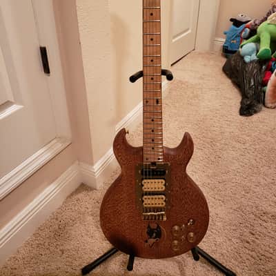 SD Curlee Jerry Garcia Wolf Influenced Tribute Guitar 1980's Natural image 2