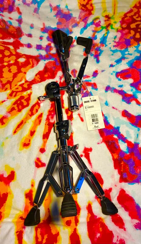 Pearl S1000D Gyro-Lock Low Double Braced Snare Drum Stand 2010s - Chrome image 1