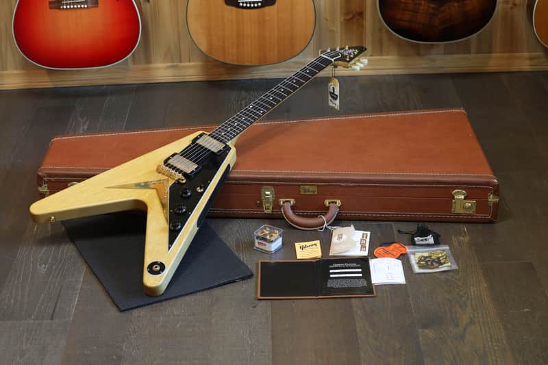 Minty! 2024 Gibson Custom Shop '58 Korina Flying V Reissue Electric Guitar Natural + COA OHSC