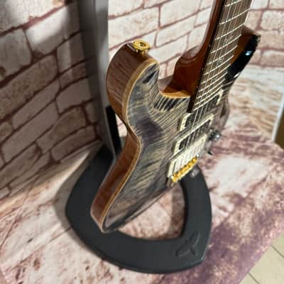 PRS Studio Wood Library Flame Charcoal Natural Mahagony Back image 4