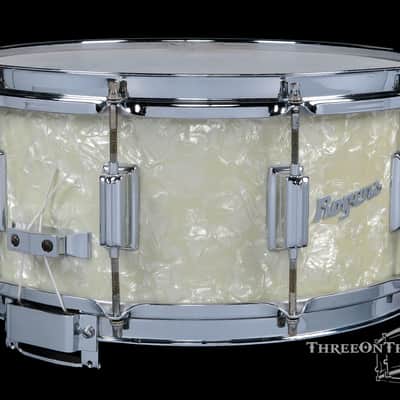1967 Rogers Dynasonic Snare Drum White Marine Pearl : 6.5 x 14 image 5
