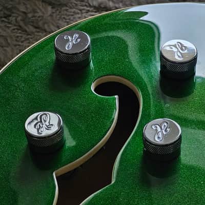 Hagstrom VIKDLXCUS-EDG Viking Deluxe Limited Edition Semi-Hollow 2010s - Emerald Green image 6