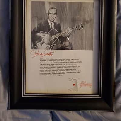 1964  Set Of 5 Vintage Gibson Guitar Ads Framed J. Smith, Wes Montgomery, Trini, Matolla, K. Burrell image 2