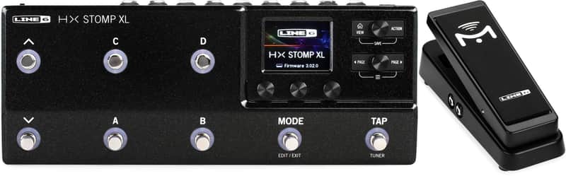 Line 6 HX Stomp XL Guitar Multi-effects Floor Processor Bundle with Mission Engineering Inc Helix Expression Pedal w/Toe Switch - Black Finish image 1