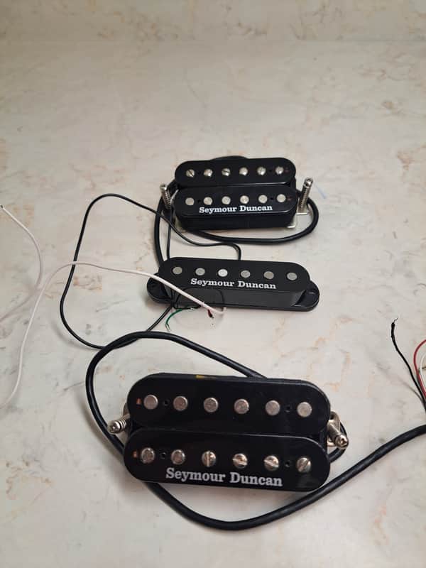 Seymour Duncan Distortion Trembucker Humbucker HSH Set of 3: TB-6, SSL-6, SH-6n - Black Finish- Tested! All Work! image 1