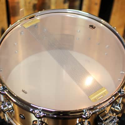 DW 6.5x14 Collector's 3mm Brushed Bell Bronze Snare Drum w/ Die Cast Hoops image 5