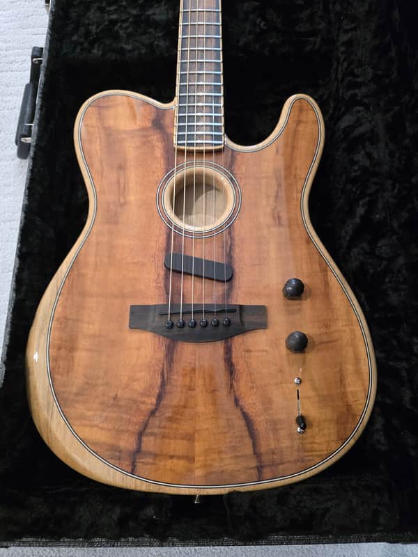 Fender American Acoustasonic Telecaster Exotic Koa 11/2019 - Natural