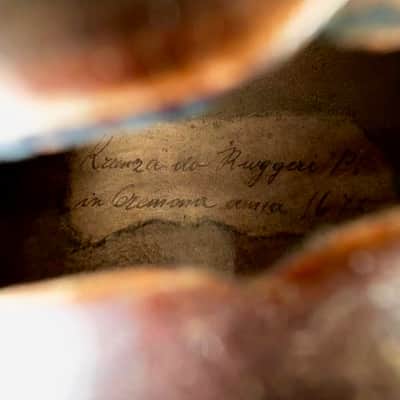 Antique 4/4 Violin - Labeled “Ruggeri 1675” Cremona - Flamed Maple Back - Complete Outfit with Case, Bow & Certificate - VIDEOS image 17