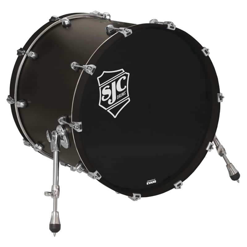 SJC Drums Navigator 18" x 22" Bass Drum-Ghost Black *USA Small Business* image 1