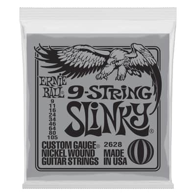 Ernie Ball EB2628 9-String Slinky Guitar 9-Strings 9-105 - Electric Guitar Strings image 1