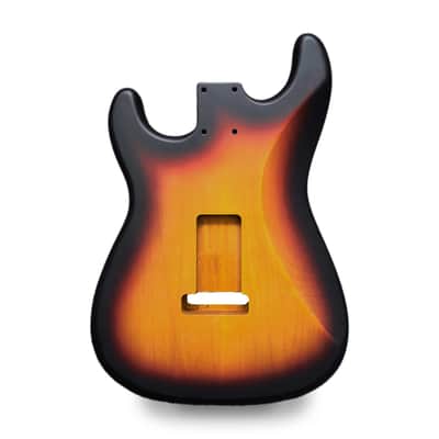 Stratocaster Guitar Body SSS – Sunburst Nitro Satin – 2-Piece American Alder image 2
