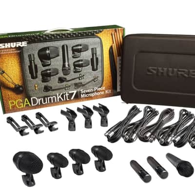 Shure PGADRUMKIT7 7 Piece Microphone Set For Drum Kit image 1