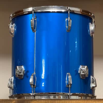 1970's Ludwig 16" Blue Silk 16x16 Floor Tom 3-Ply image 6
