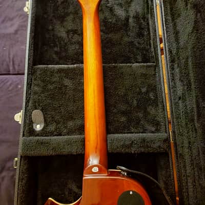 Oscar Schmidt OE20QTE By: Washburn Les Paul Style Electric Guitar With Strap & Hardshell Case image 6