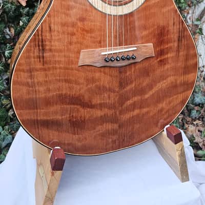 Wilhelm Guitars Curly Koa, Curly Sinker Redwood Small Jumbo Acoustic Guitar image 16