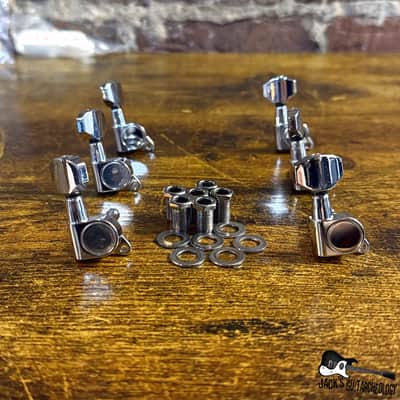 Kramer 6-in-Line Bass Side 10mm Tuners *USED* (2020s - Chrome)