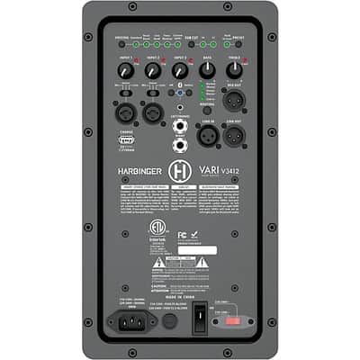 Harbinger  VARI V3412 12" Powered 2-Way Loudspeaker 2025 - BLACK image 3