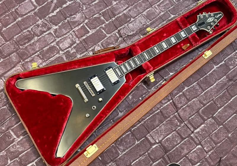 Epiphone Flying V Prophecy 2024 Black Aged Gloss w/ UPGRADED GIBSON CASE New Unplayed 6lbs12oz #158 image 1