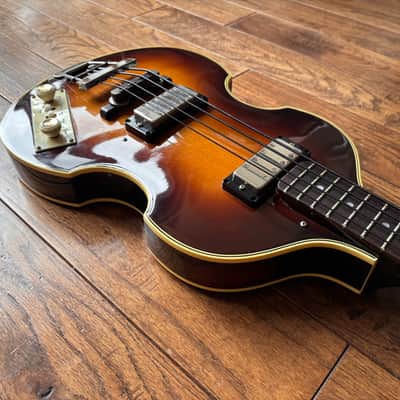 1988 Greco VB-650 Violin Bass Beatles McCartney Black TapeWound MIJ Fujigen Japan image 7