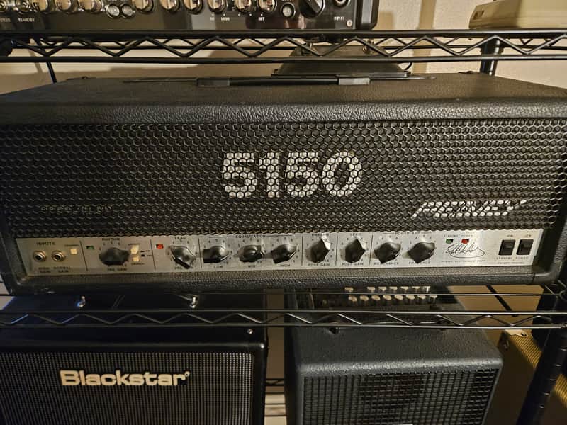 Peavey 5150 "Script Logo" 2-Channel 120-Watt Guitar Amp Head 1993 - 2004 - Black image 1