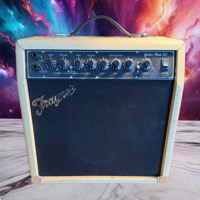 Traynor Guitar Mate 20 Guitar Amplifier Tested Working Rare White Variant Nice! image 1