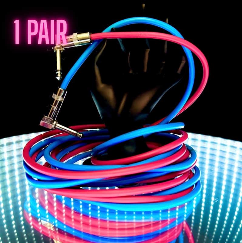 (1 Pair) Red / Blue — Seismic Audio — 10 Foot — Instrument Cables image 1