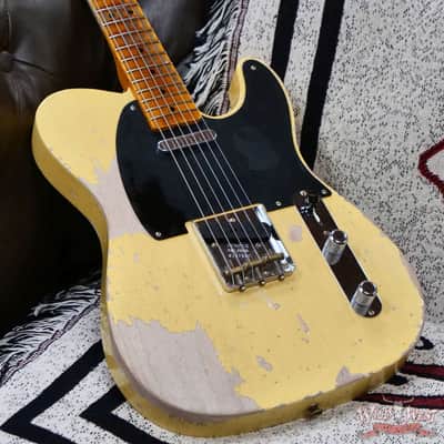 2025 NAMM FMIC #026 Fender Custom Shop 1951 Nocaster Heavy Relic Faded Aged Nocaster Blonde 6.70 LBS image 7
