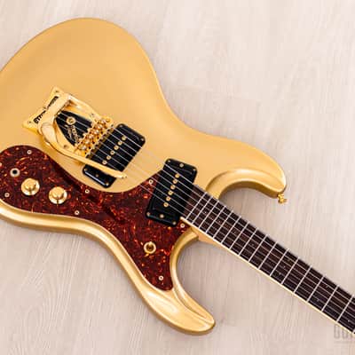 2000s Mosrite Ventures Model Super Custom 65 Gold w/ Gold Hardware, Vibramute & Case, Kurokumo image 9