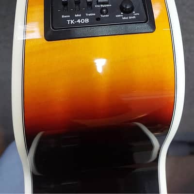 Takamine GB72CE BSB G Series Jumbo Cutaway Acoustic/Electric Bass 2010s - Gloss Brown Sunburst with Flame Maple Back and Sides image 9