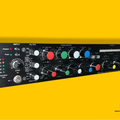 c.2001 George Massenburg GML Model 2020 Mic Pre/EQ/DRC Channel Strip Populated Faceplate Face Panel Assembly Clarostat Grayhill *Spare Parts-Repair image 1