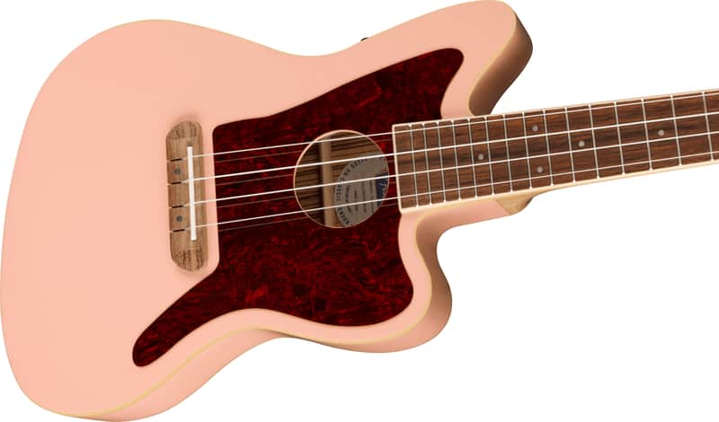 Fender Fullerton Jazzmaster Ukulele, Shell Pink image 1